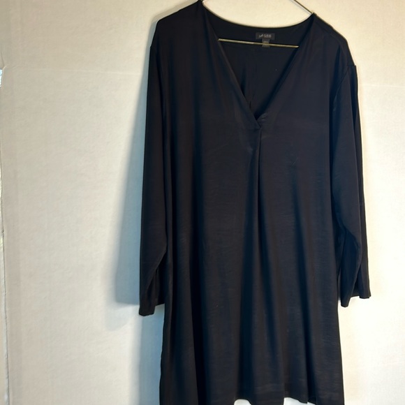 3/$25 J Jill Wearever Collection V Neck 3/4 Sleeve Black Casual Top. Size 2X - Picture 1 of 12